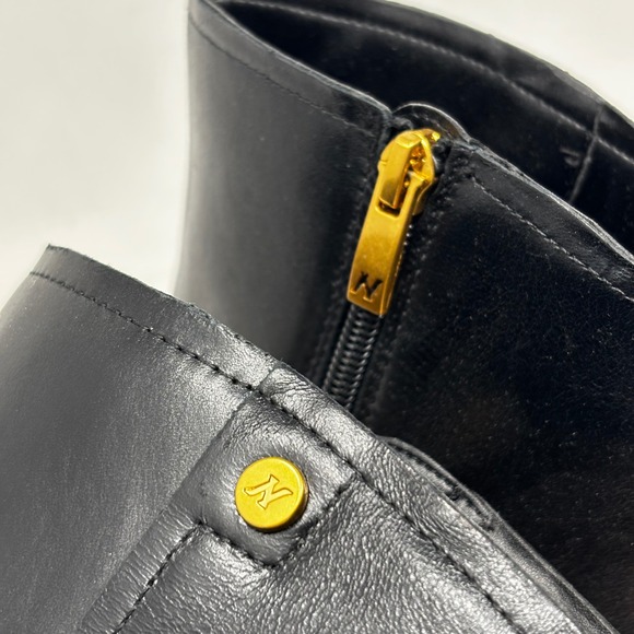 Naturalizer Black Leather Square Toe Block Heel Ankle Boots Women's Size 12M - Picture 5 of 10